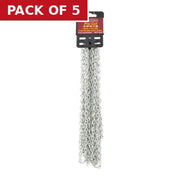 Steel Single Link Jack Pre Cut Chain, Zinc Plated, 2mm x 22mm x 5m - Pack of 5