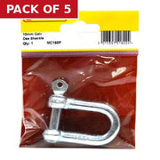 Dee Shackles, Galvanised, 10mm x 38mm x 19mm - Pack of 5
