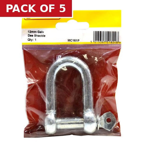 Dee Shackles, Galvanised, 12mm x 49mm x 25mm - Pack of 5