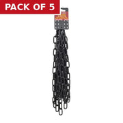Steel Welded Straight Link Pre Cut Chain, Black, 4mm x 26mm x 5m - Pack of 5