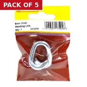 Steel Mending Link, Zinc Plated, 6mm - Pack of 5