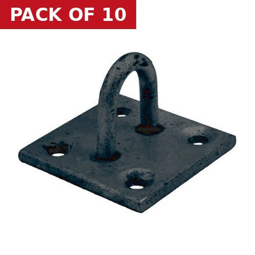 Steel Staple On Plate, Black, 6mm x 50mm - Pack of 10