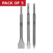 Milwaukee SDS+ Chisel Set - 3pc - Pack of 5