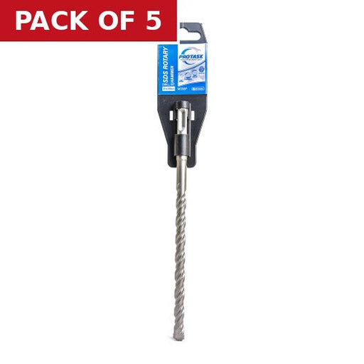 ProTask SDS-Plus Rotary Hammer Drill Bits 10mm x 210mm - Pack of 5
