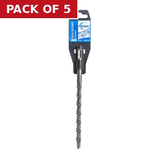 ProTask SDS-Plus Rotary Hammer Drill Bits 12mm x 210mm - Pack of 5