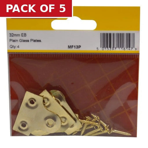 32mm EB Plain Glass Plate (Pack of 4) - Pack of 5