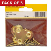 38mm EB Plain Glass Plate (Pack of 4) - Pack of 5