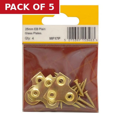 25mm EB Plain Glass Plate (Pack of 4) - Pack of 5