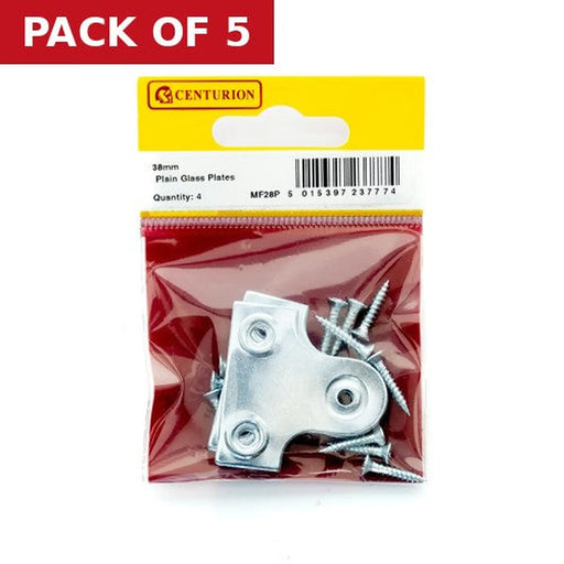 38mm NP Plain Glass Plate (Pack of 4) - Pack of 5