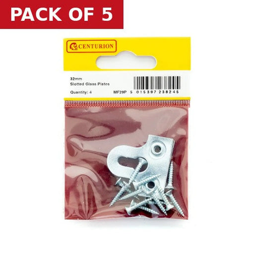 32mm NP Slotted Glass Plate - Pack of 5