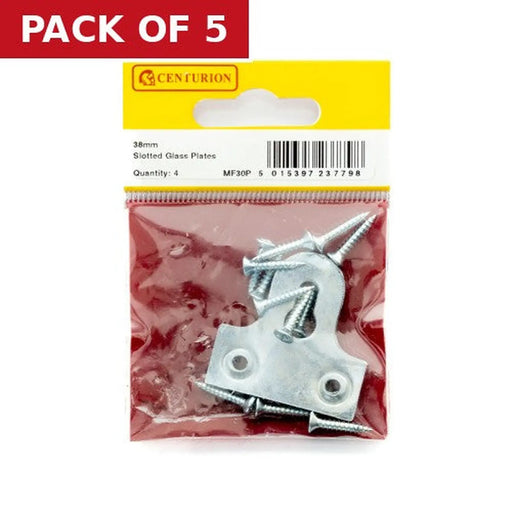 38mm NP Slotted Glass Plate (pack of 4) - Pack of 5