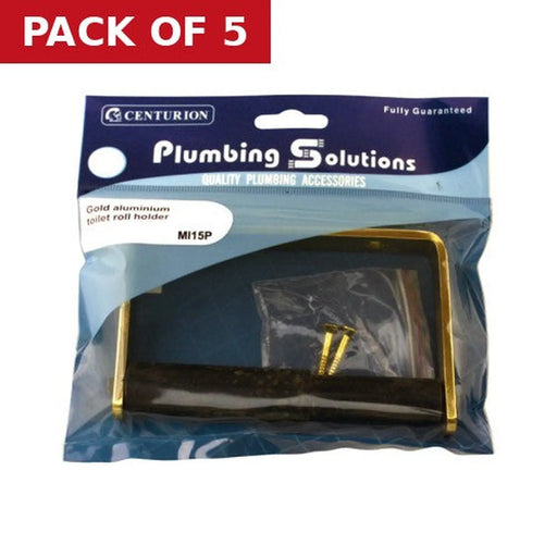 Toilet Roll Holder - Satin Gold Aluminum - Pack of 5