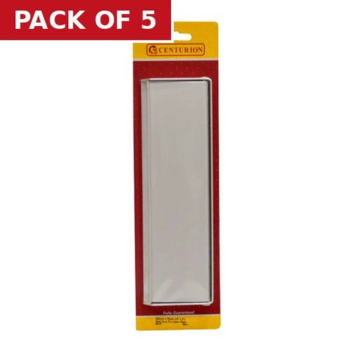 Facefix Letter Plate, Polished Anodised Aluminium, 250mm x 75mm - Pack of 5