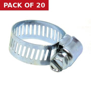 Hose Clips, 13 - 25mm - Pack of 20