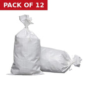 Heavy Duty Rubble Sacks, White, 30kg Capacity (3ft x 2ft) - Pack of 12