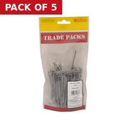 Bright Round Wire Nails - Steel - 75mm - (500g Pack) - Pack of 5