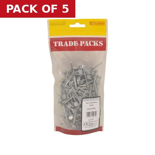 Clout Nails - Galvanised - 40mm - (500g Pack) - Pack of 5