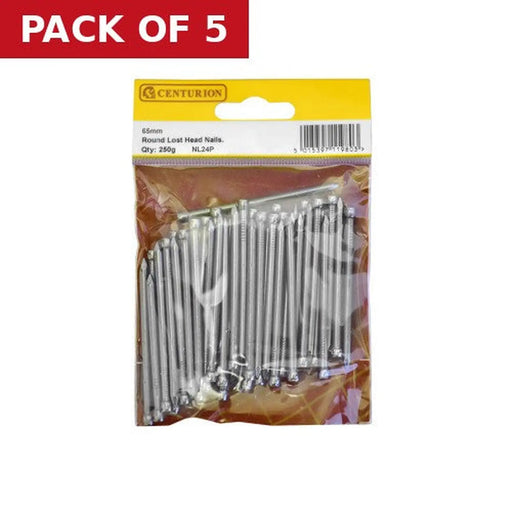 65mm Round Lost Head Nails - Pack of 5