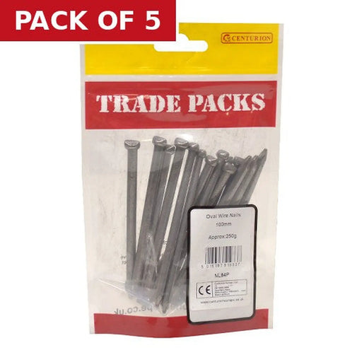 100mm Oval Wire Nails - 250g - Pack of 5