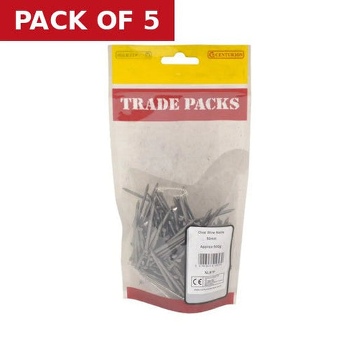 Oval Wire Nails - Steel - 50mm - (500g Pack) - Pack of 5