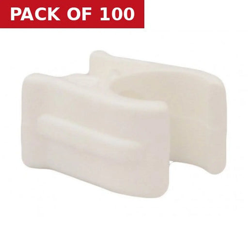 22mm Plastic Snap Fix Pipe Clips - Pack of 100