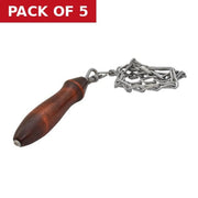 450mm Galvanised Chain and Wooden Handle Cistern Pull - Pack of 5