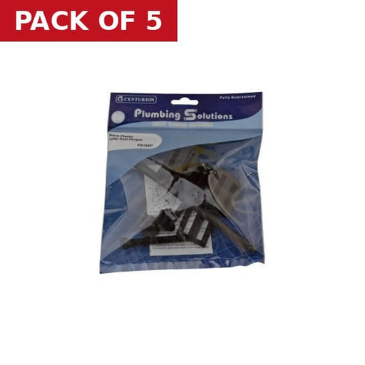 Plastic Toilet Seat Hinges - Black - Pack of 5