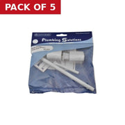 Plastic Toilet Seat Hinges - White - Pack of 5