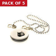 1 3/4 Basin Plug & Chain - Chrome Plated - Pack of 5