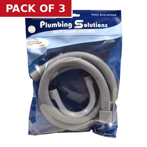 1.5m Outlet Washing Machine Hose - Pack of 3