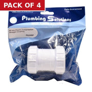 40mm Plastic Compression Straight Coupling - Pack of 4