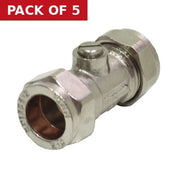 15mm CP CXC Screw Type Isolating Valve - Pack of 5