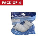 32mm Plastic Compression 90 Deg Knuckle Bend - Pack of 4