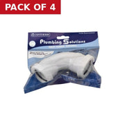 40mm Push Fit 90 Deg Swept Bend - Pack of 4