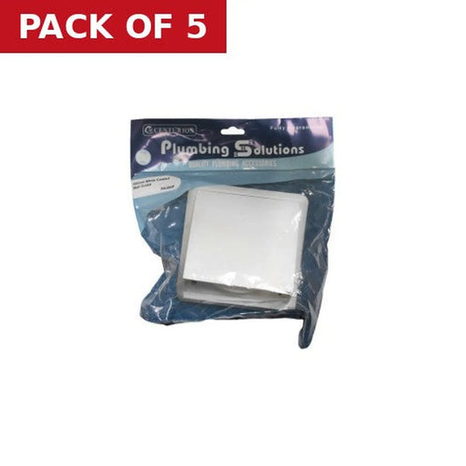 100mm Cowled Wall Outlet - White - Pack of 5