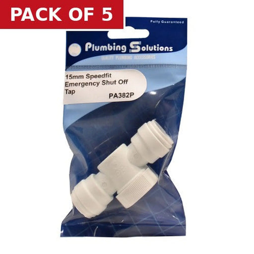 Speedfit - 15mm Emergency Shut Off Tap - Pack of 5