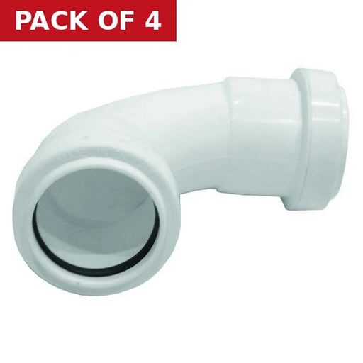 32mm 90 deg Pushfit Swept Bend - Pack of 4