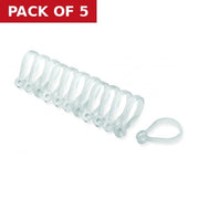 Shower Curtain Rings - Clear - 12 Pack - Pack of 5