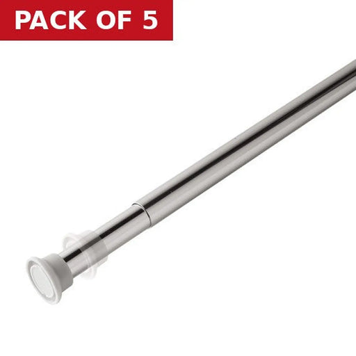 Shower Curtain Rail - Telescopic - 2591mm - Pack of 5