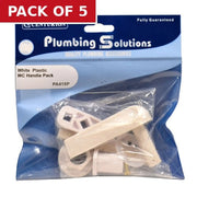 Plastic WC Handle Pack - White - Pack of 5