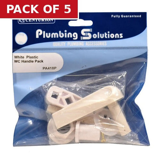 Plastic WC Handle Pack - White - Pack of 5