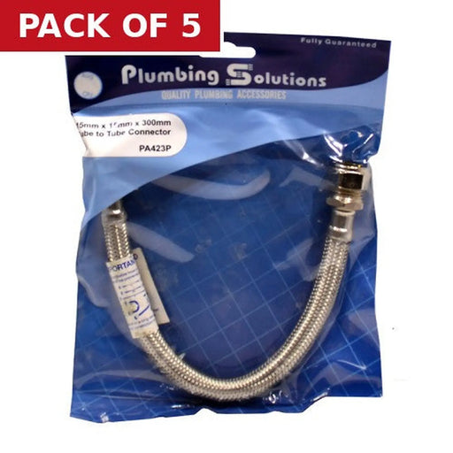15mm x 15mm x 300mm Tube to Tube Connector - Pack of 5