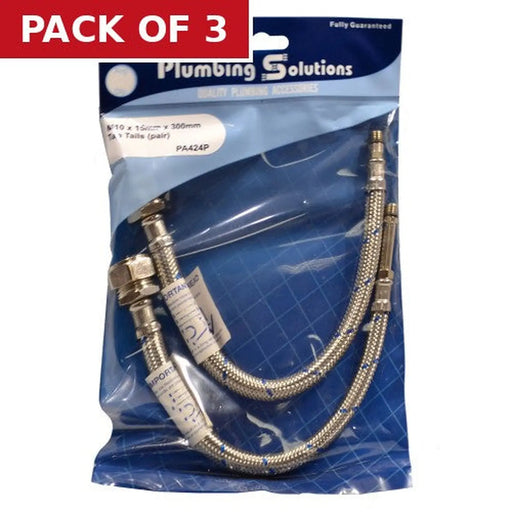 M10 x 15mm x 300mm Tap Tails (pair) - Pack of 3