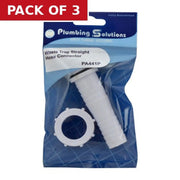 Waste Trap Straight Hose Connector - Pack of 3