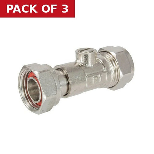 15 x 1/2 Straight Service Valve - Pack of 3