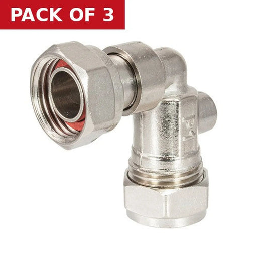15 x 1/2 Angle Service Valve - Pack of 3