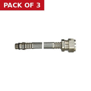15mm x 1/2 Push Fit Flex Conn Iso Valve - Pack of 3