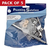 Bar Type Toilet Seat Hinges - Polished Chrome - Pack of 5
