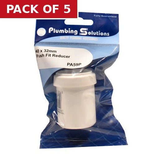 40 x 32mm Push Fit Reducer - Pack of 5