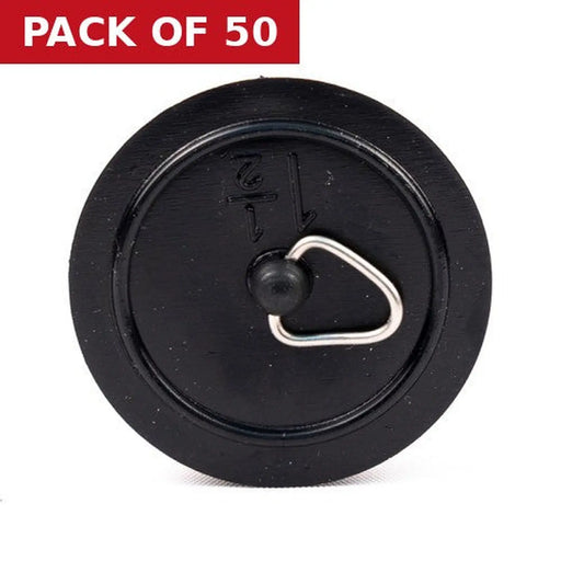 Sink & Bath Plug - 1 1/2" - Black - Pack of 50